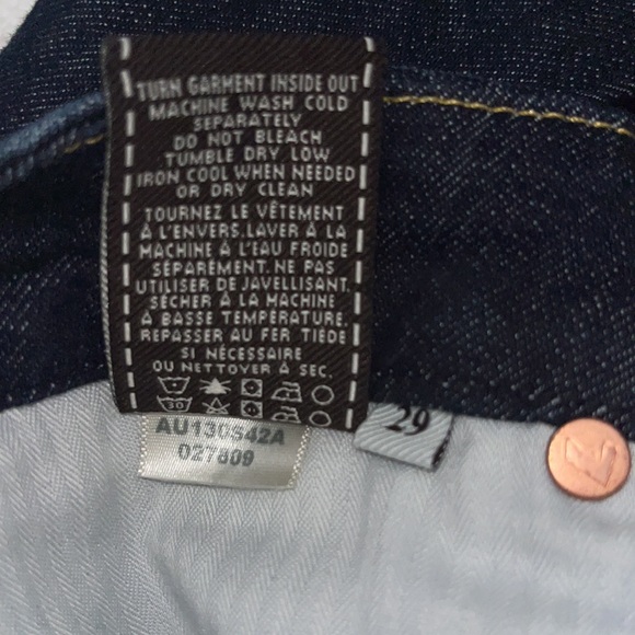 7 For All Mankind “A” Pocket Dark Wash Denim Jeans (29) - Picture 8 of 10